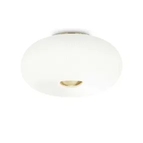 ARIZONA - Gold ceiling light and white glass art deco style