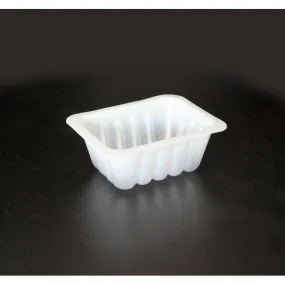 Barquette plastique PS translucide rectangulaire 125 ml 8 x 6 x 4 cm - 