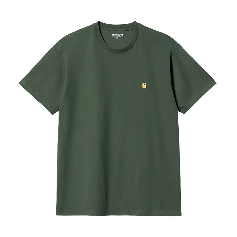 Carhartt Wip S/S Chase T-Shirt 100 % Cotton Sycamore Tree / Gold