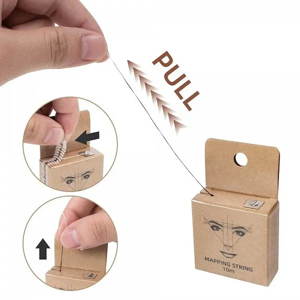 Cartographie des sourcils marqueur 10M fil tatouage sourcils Point 1 boîte cartographie chaîne Microblading sourcil pré-encré ta