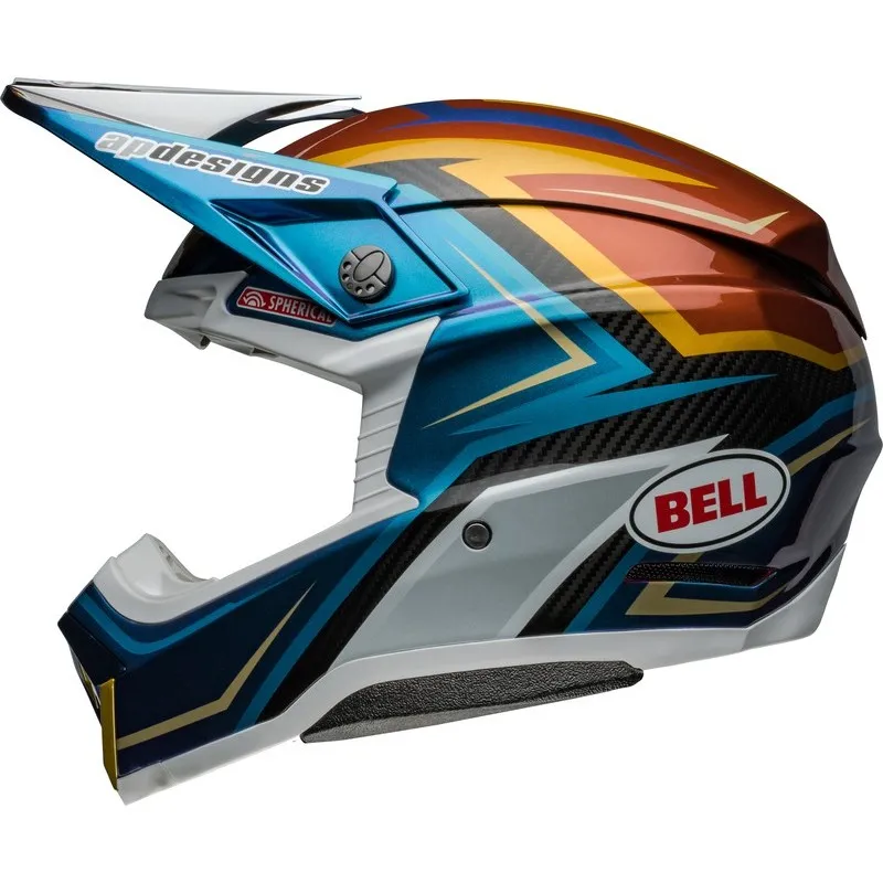 Casque BELL Moto-10 Spherical - Tomac Replica 24 Gloss White/Gold - piecemotoquad