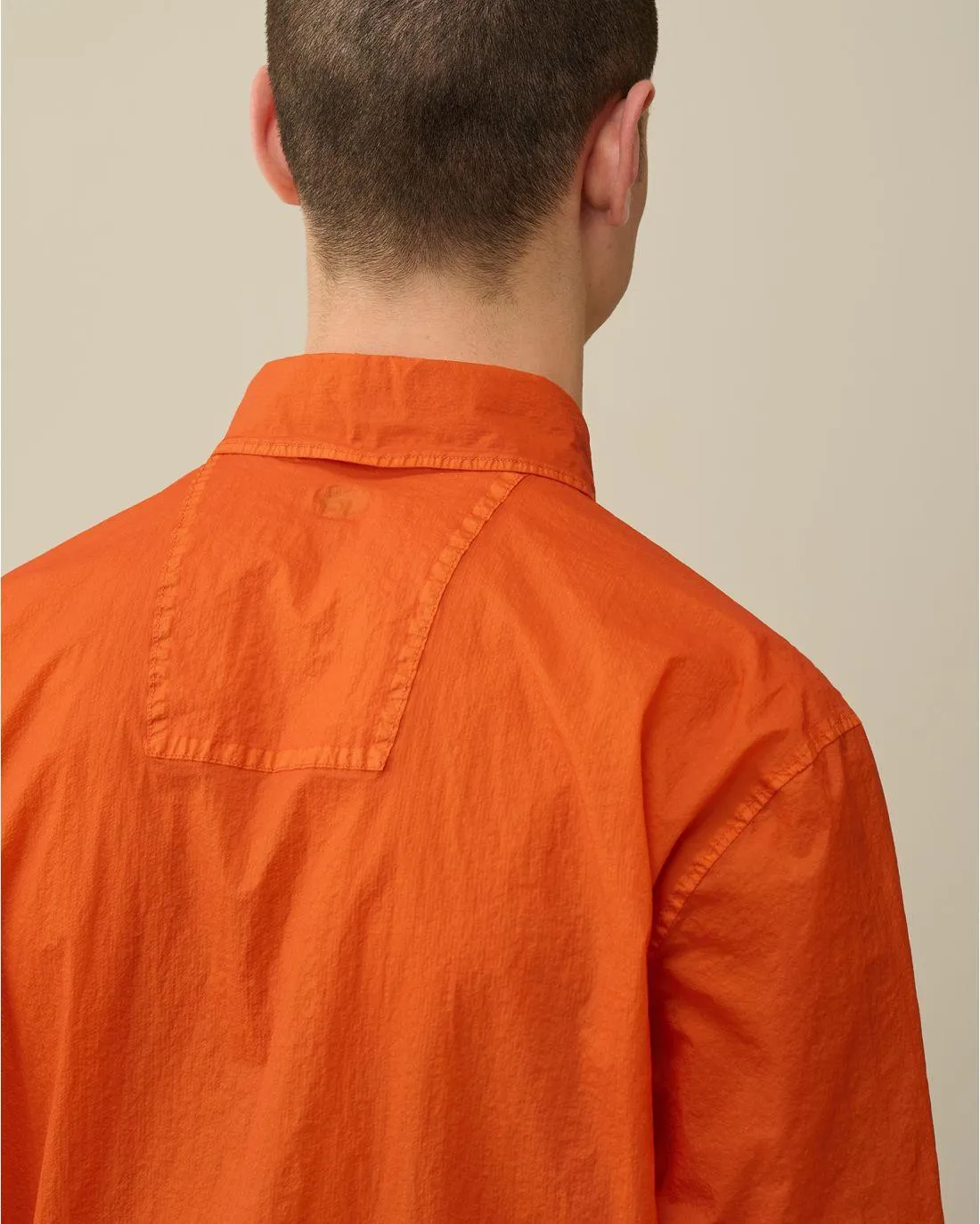 CHEMISE MANCHES COURTES GOLD FLAME ORANGE - CP Company  | Chez Maman Rouen