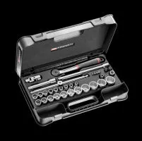 Coffret douil 1/2' 12p mm s.161b 33pc s.446adp Facom
