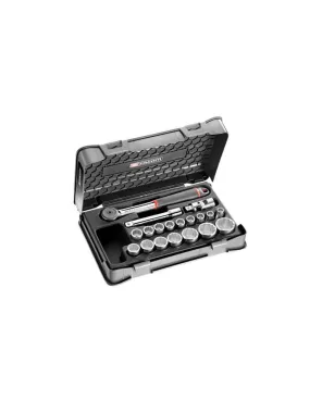 Coffret douilles 1/2" 12 pans métriques - 19 pièces - S.161-2P12 - S.161-2P12 - Facom