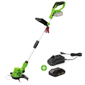 Coupe Bordures sans fil 20V + Batterie lithium 2AH + Chargeur + Jeu de 20 lames coupantes 20V VITO EGO LI