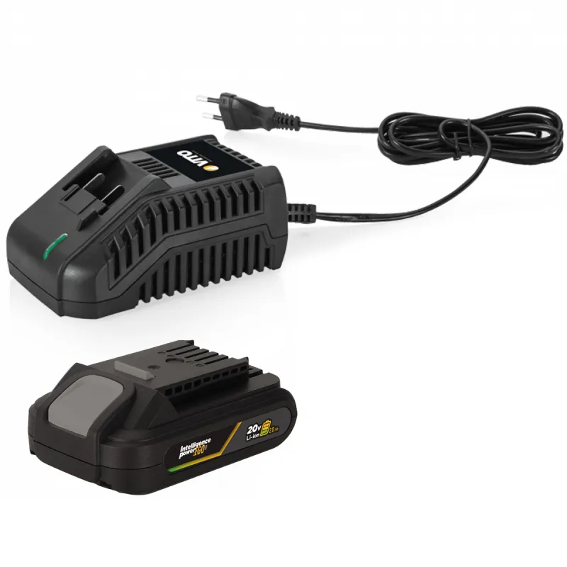 Coupe Bordures sans fil 20V + Batterie lithium 2AH + Chargeur + Jeu de 20 lames coupantes 20V VITO EGO LI