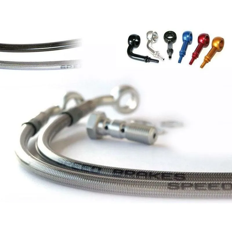 Durite de frein arrière d'aviation SPEEDBRAKES Yamaha MT-01 carbone/raccord argent