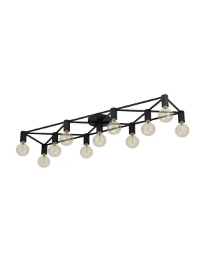 EGLO SPEKE Plafonnier 11 Lumières E27 Fil Noir 156 cm
