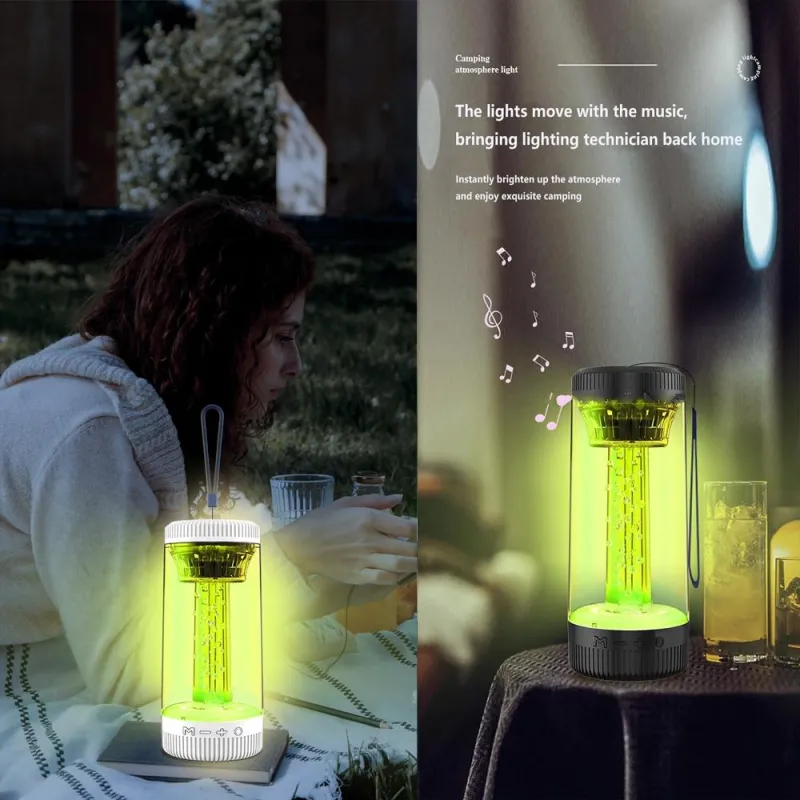 Enceinte Bluetooth Lumineuse Sans Fil – Son Stéréo 360°