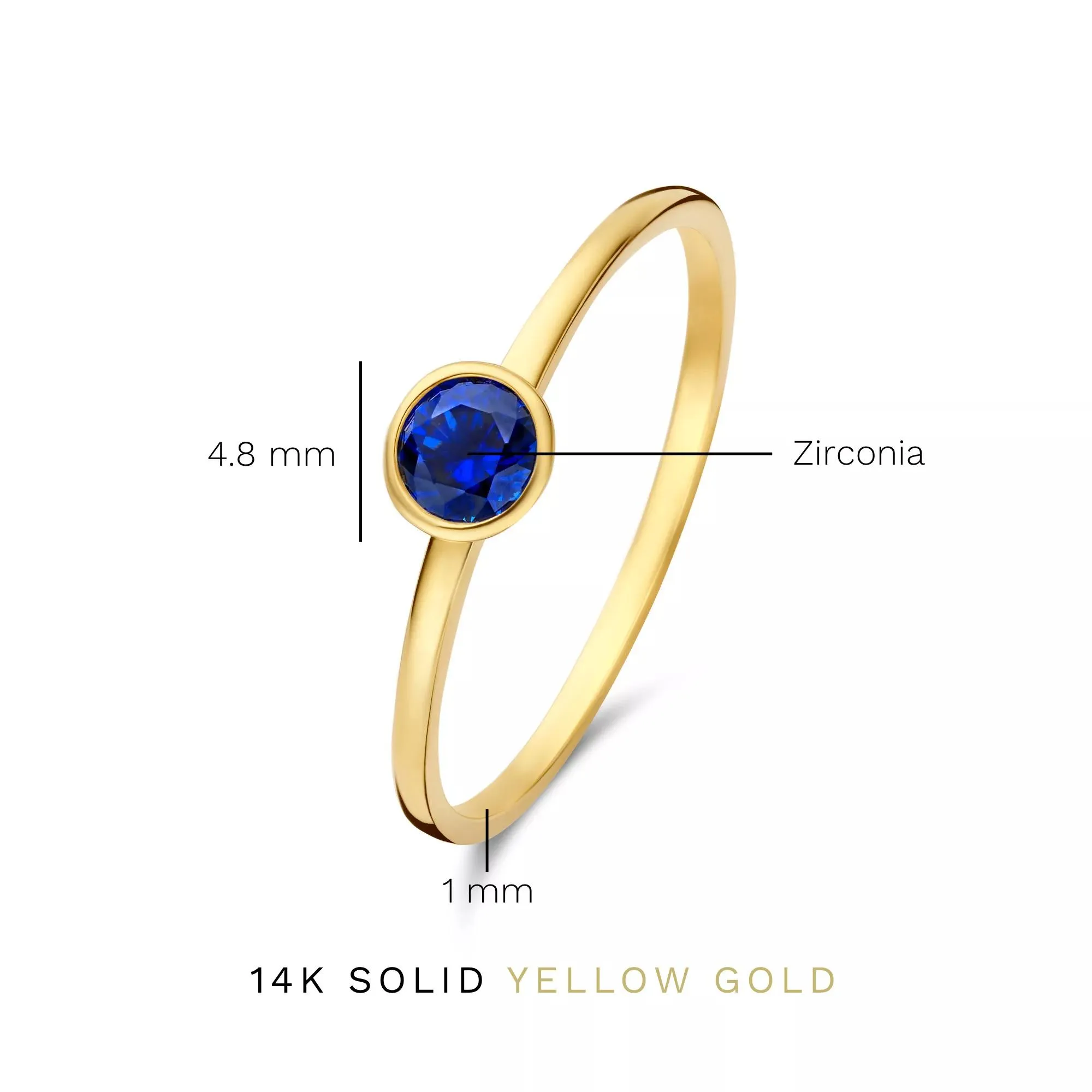 Isabel Bernard Isabel Bernard damen Ring 585 Gold IB330095-48 Blau