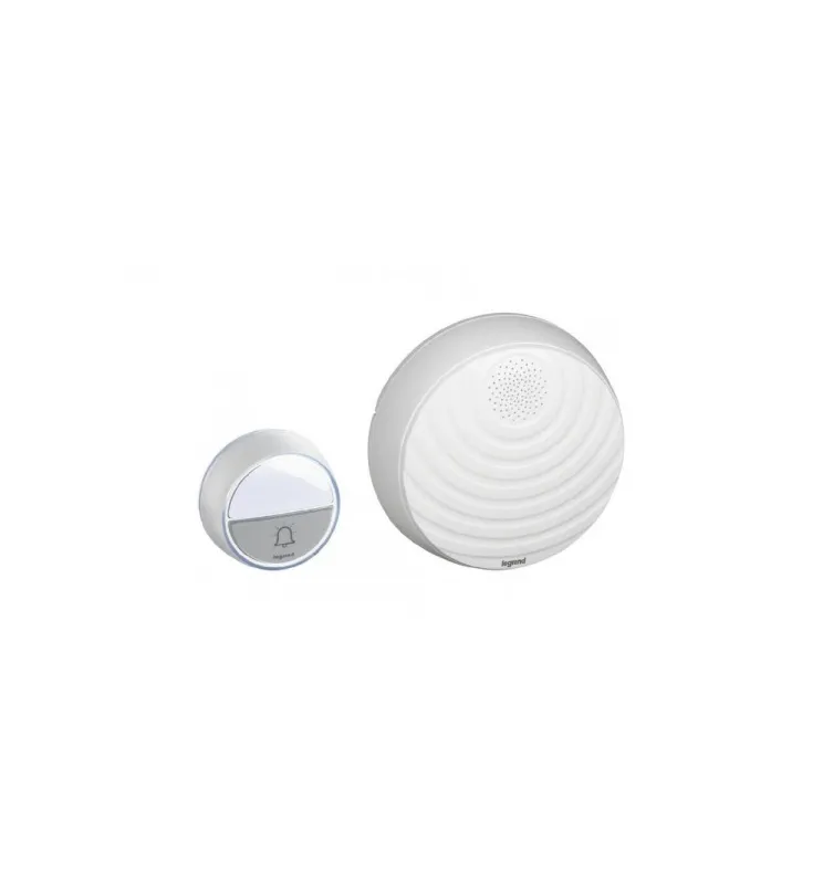 Legrand - Kit Carillon sans fil Confort - à Piles - Blanc - Réf : 094252