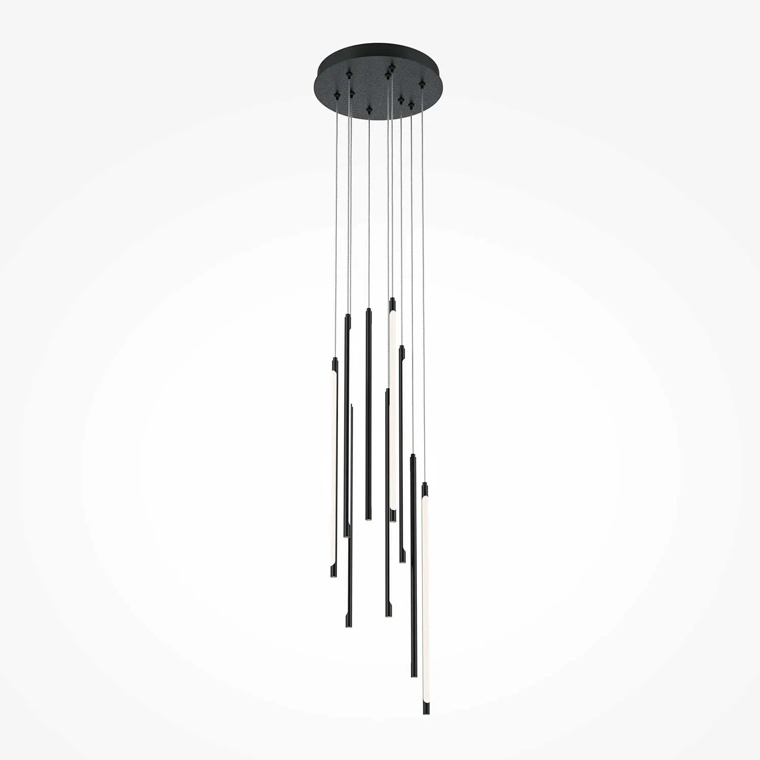 Light Stick - Modern black or gold staircase LED chandelier