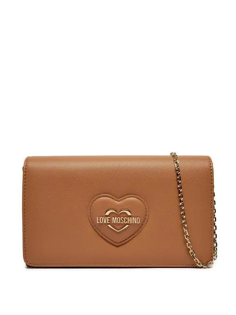 Love Moschino Bold Heart Pochette Avec Rabat Et Bandoulière Biscuit - Achetez À Prix Outlet!