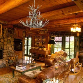 Lustre effet Bois de Cerf CHALET 12x40W