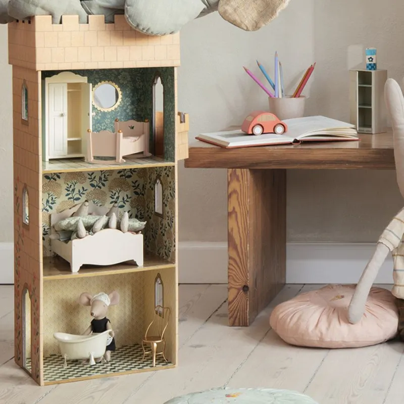 MAILEG - GRAND LIT VINTAGE EN BOIS - littlecasba.com