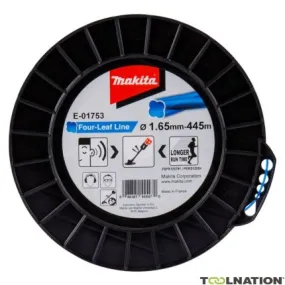 Makita Accessoires E-01753 Fil de coupe 1,65 x 445 mètres Bleu