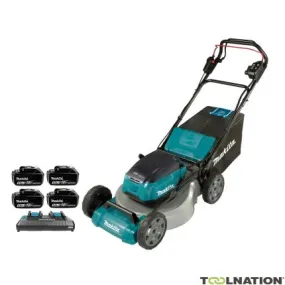 Makita DLM465PT4 Tondeuse à gazon sans fil 46 cm 2 x 18 Volt 4 x 5.0Ah Li-Ion