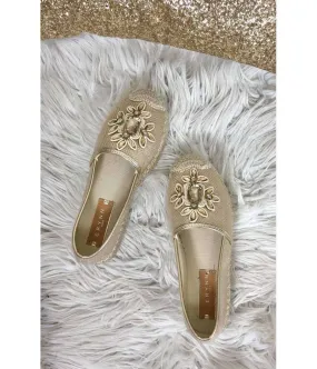 Mes espadrilles gold "joli bijou"
