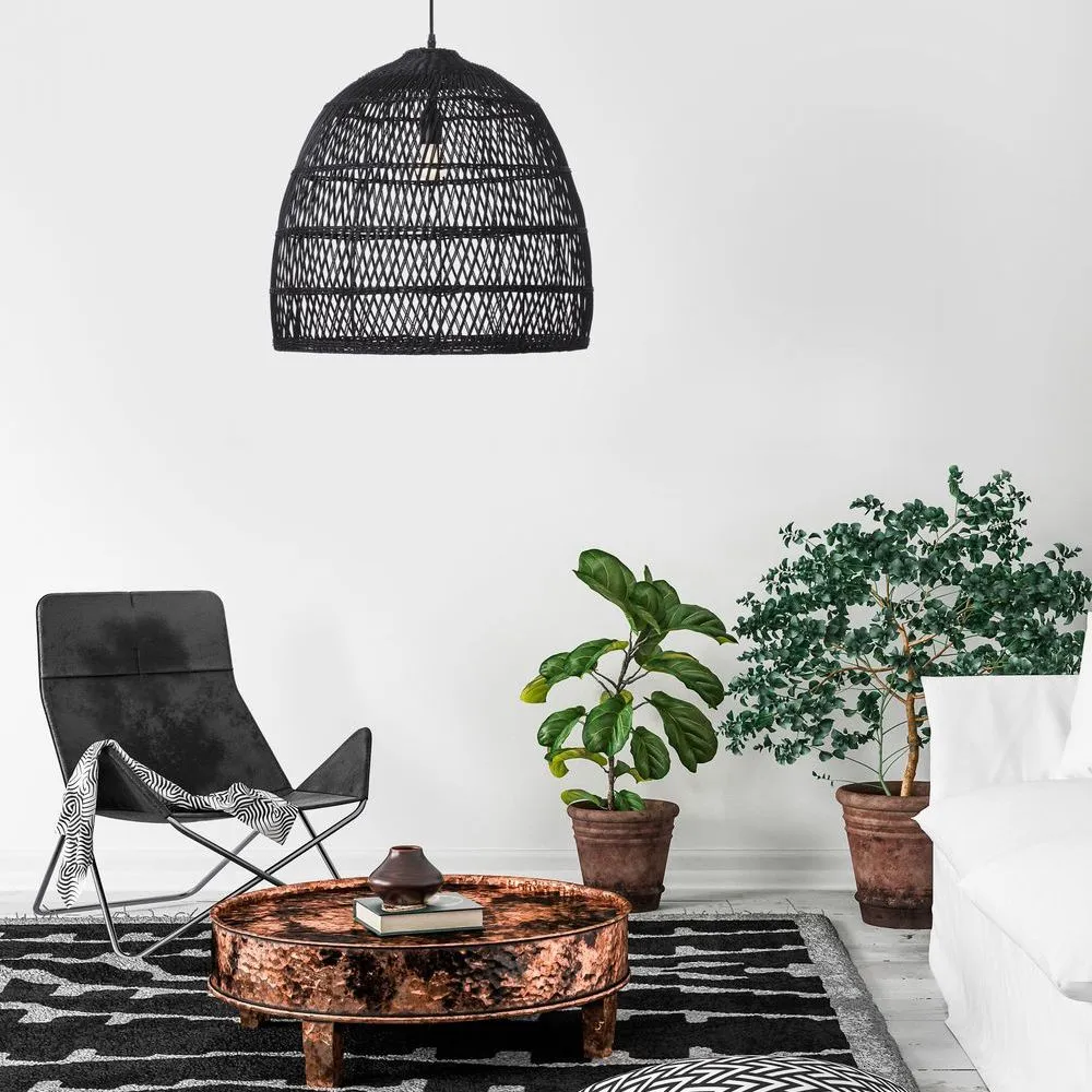 NOVA LUCE 9586691 Suspension noire Ø53 cm DESTIN
