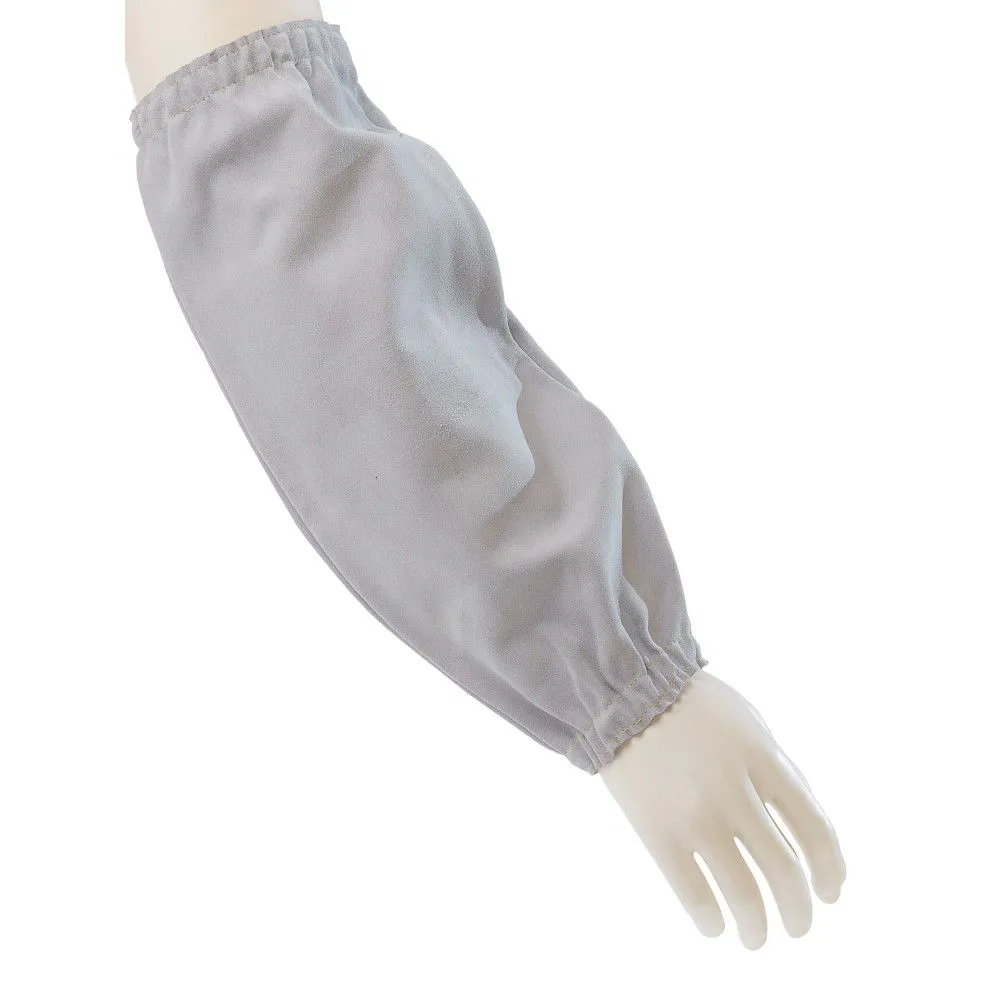 Paire de manchettes soudeur croûte bovin 40 cm cousues avec fil aramide