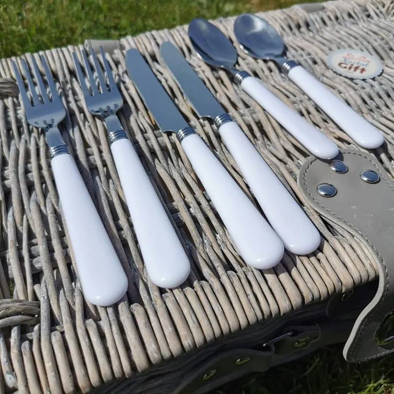 Panier de Pique-nique en osier gris