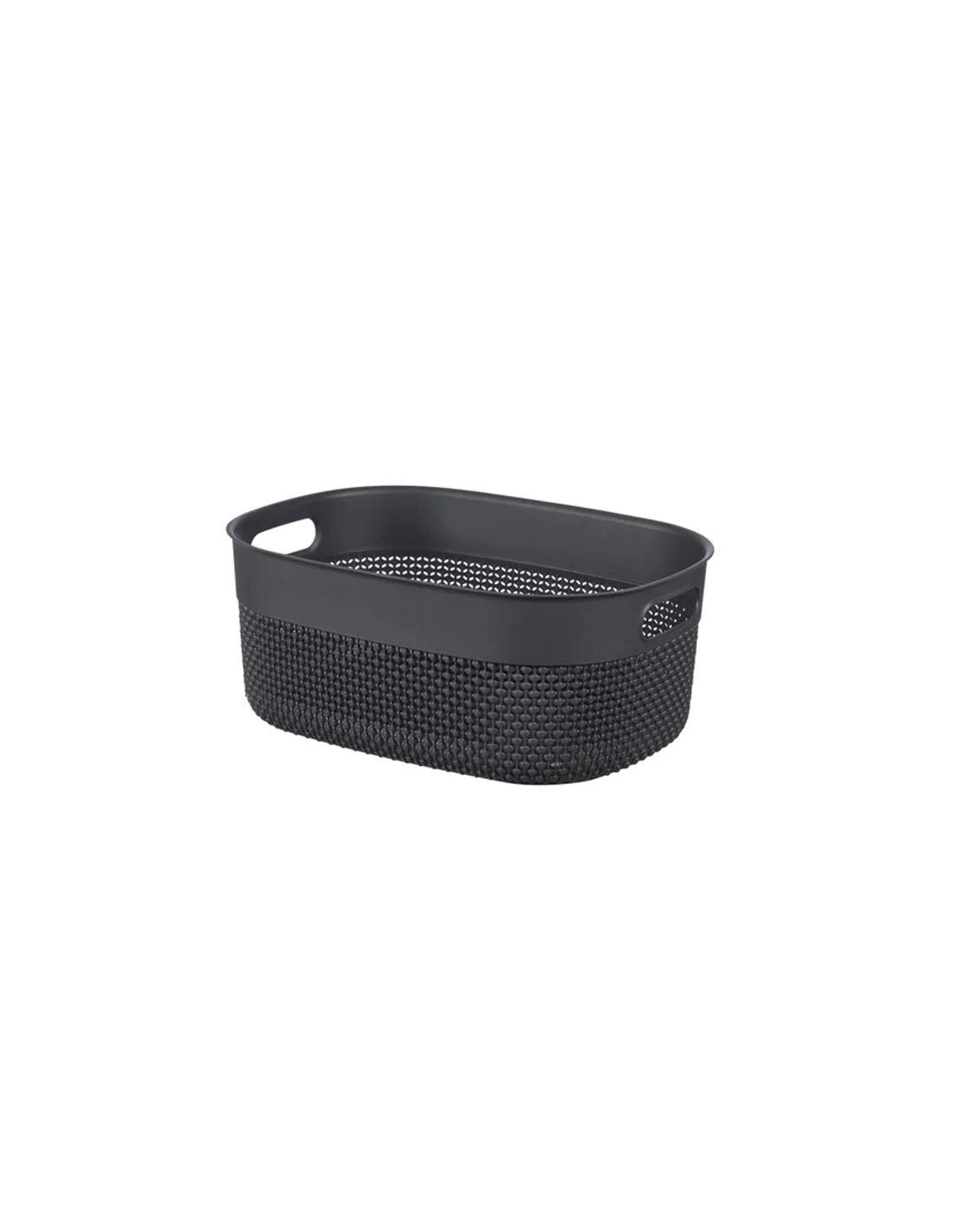 panier à linge s 27 x 22 x h15 cm gris foncé - filo - curver