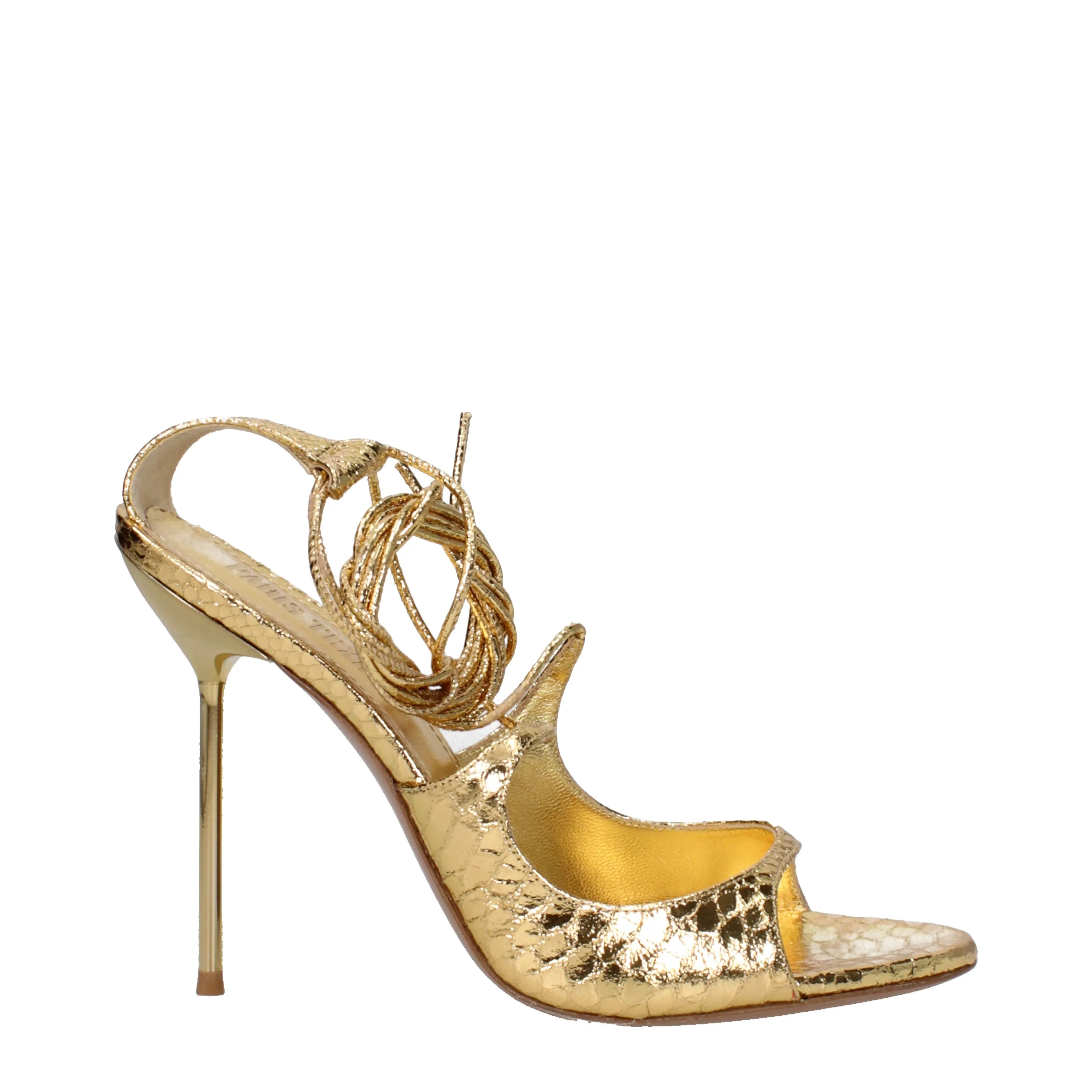 Paris Texas Sandals Loulou Womens Leather Gold