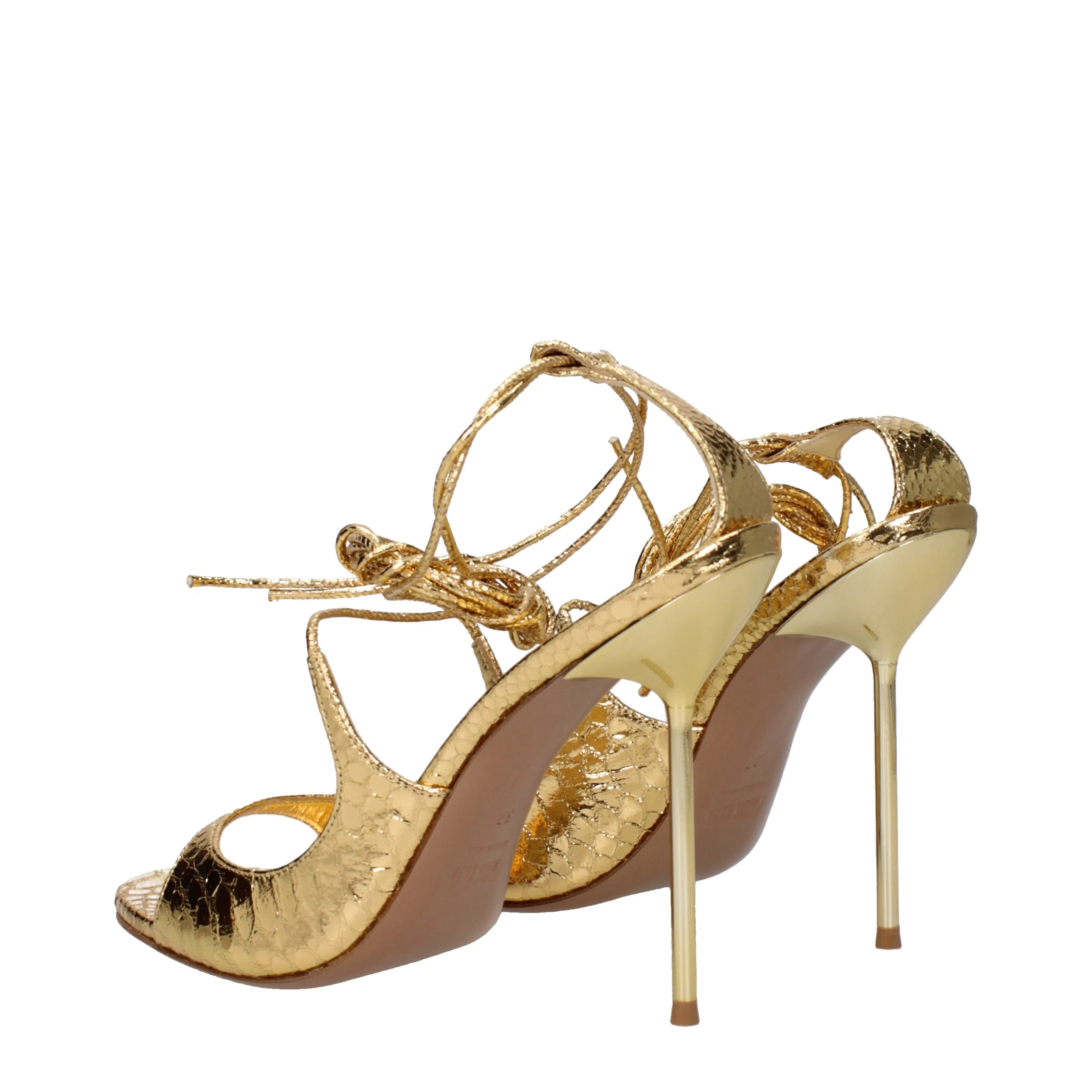 Paris Texas Sandals Loulou Womens Leather Gold