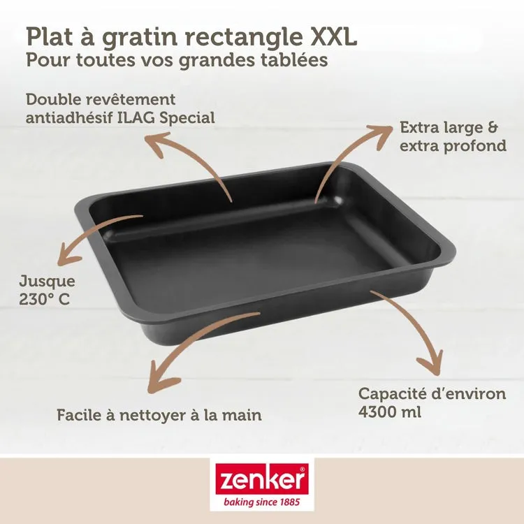 Plat à four XXL 40 x 29 cm x 6 cm Zenker Special Cooking | Fackelmann