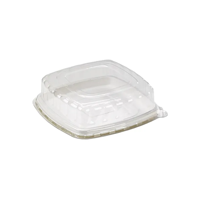 Plateau traiteur carré pulpe blanc 30,4 x 30,4 x 2,5 cm - 2 unités Fir 