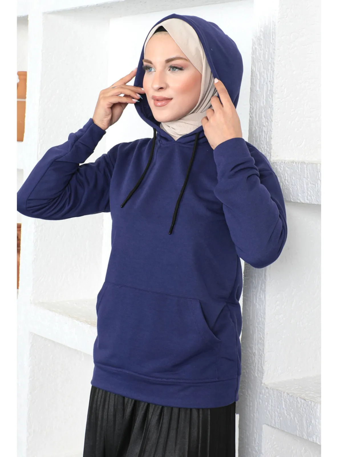 Purple - Crew neck - Tunic