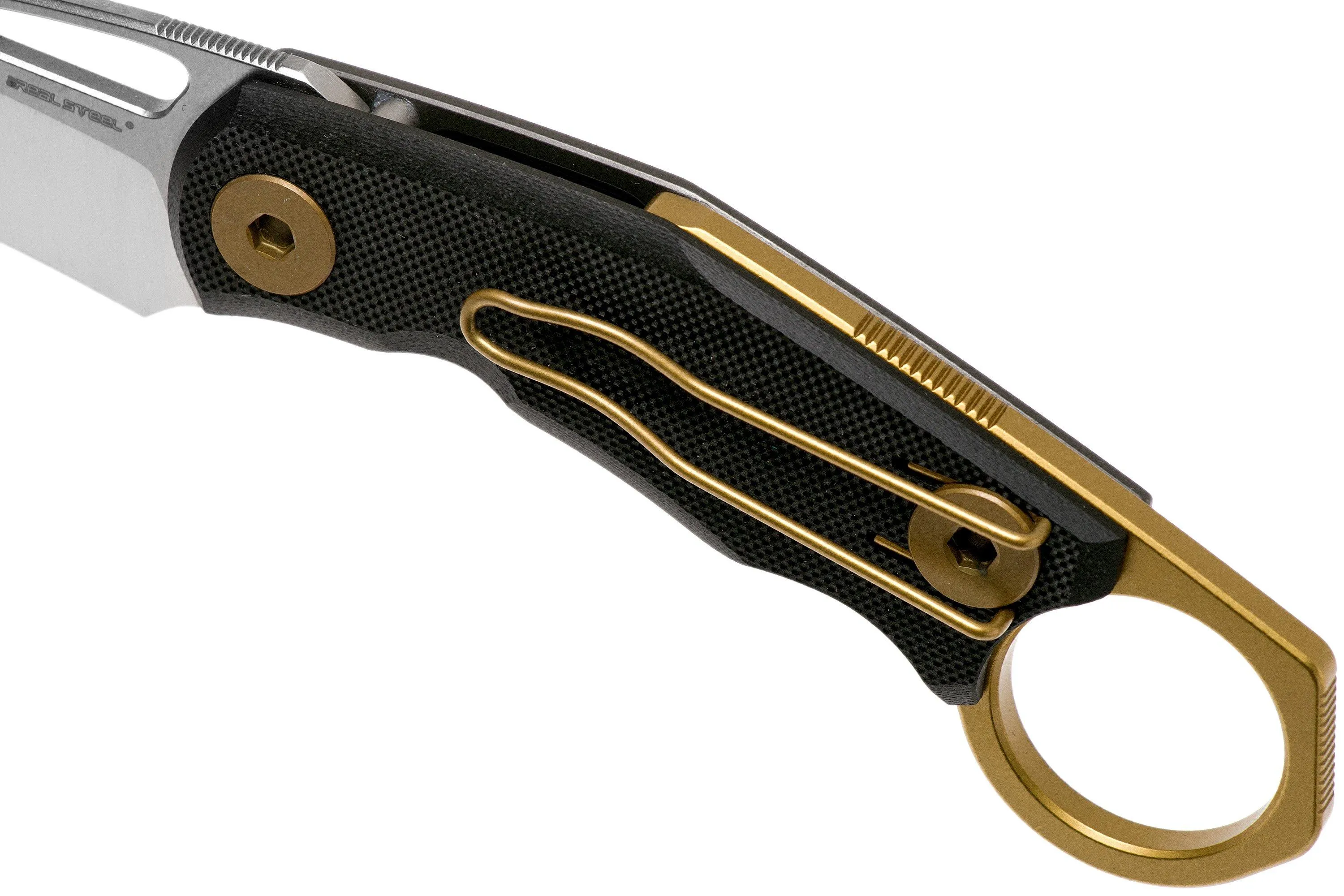  Real Steel Shade 7913 Black Gold Karambit couteau de poche, Poltergeist design