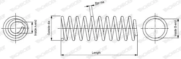 Ressort de suspension MONROE SP3601 