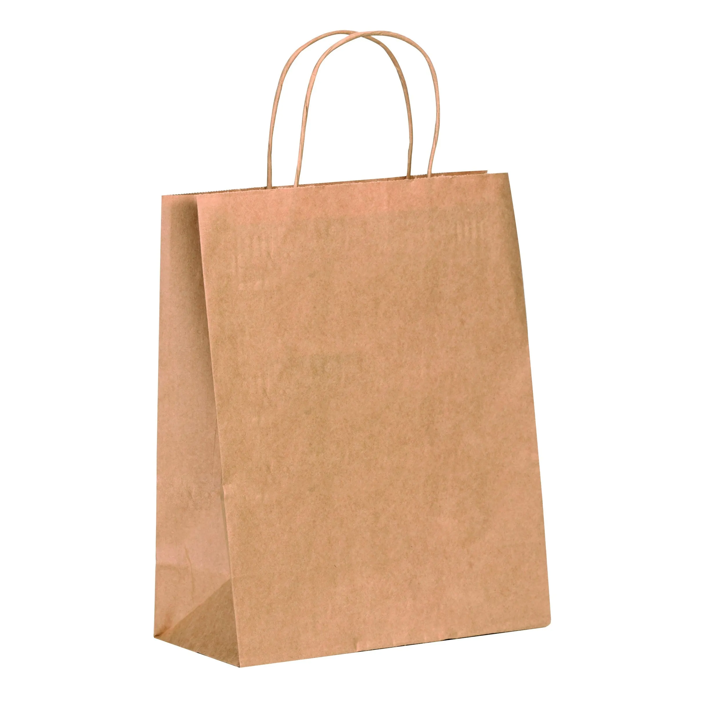 Sac cabas papier kraft brun poignées ficelles 22 x 10 x 29 cm - 250 un 
