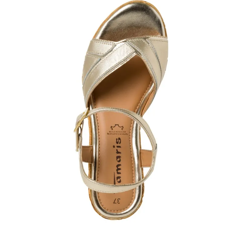 Sandale Tamaris 28027-42 light gold metallic