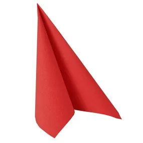 Serviette 'royal collection', pliage ¼, rouge, 40cmx40cm - par 160