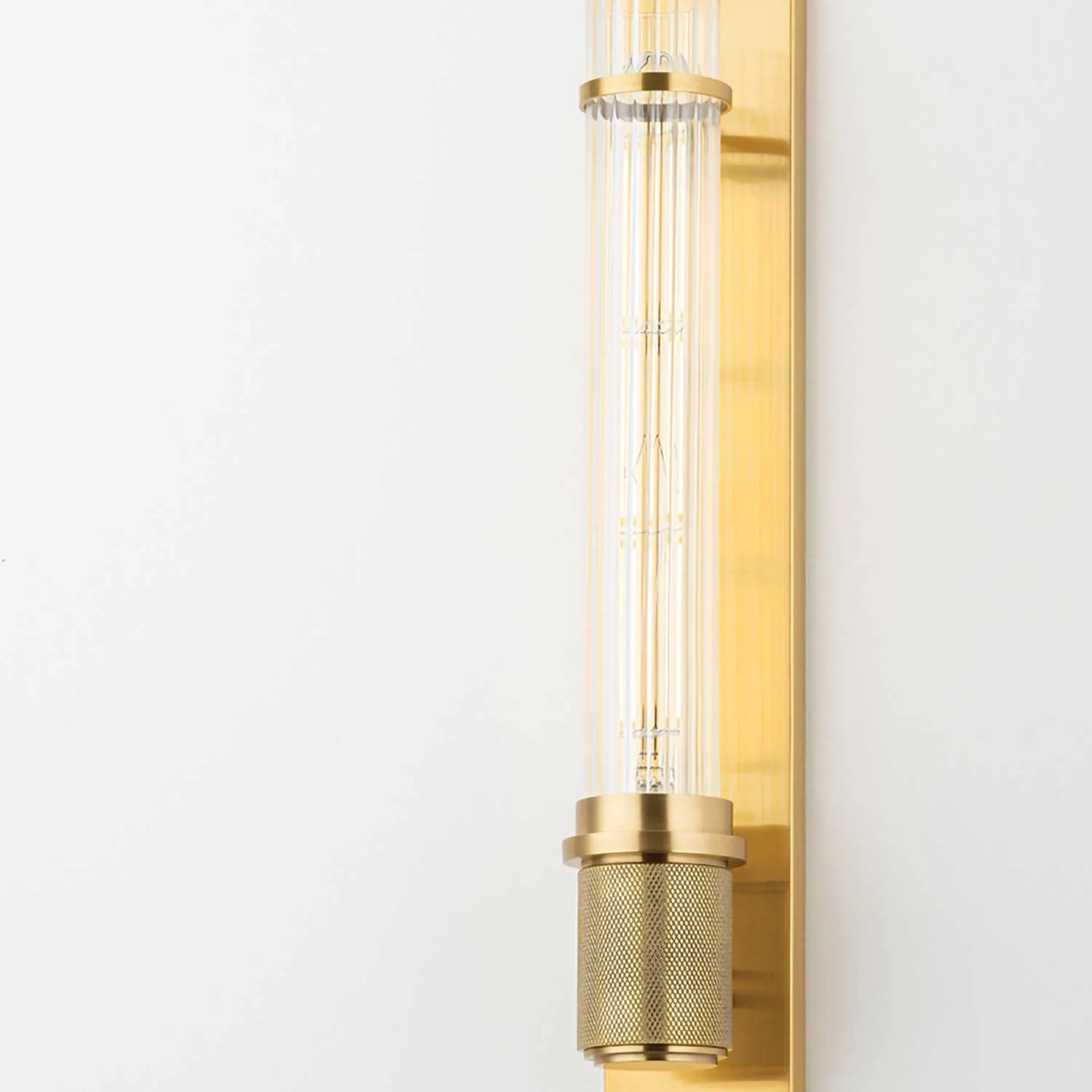 Shaw - Gold brass or bronze tube design wall light