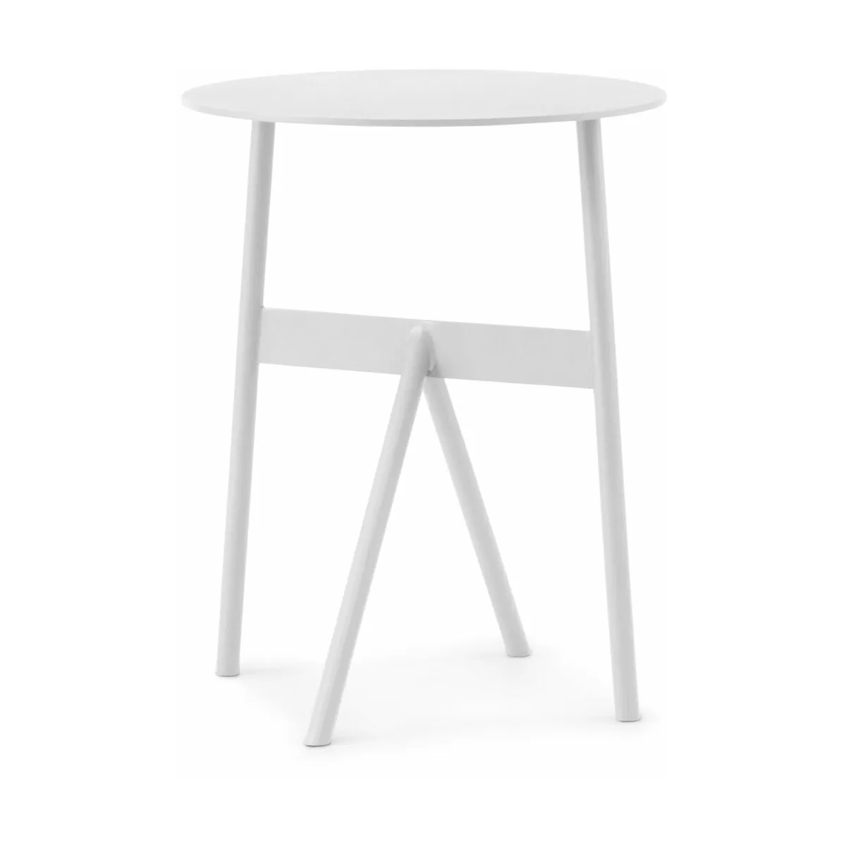 Table d'appoint en acier blanc Ø37cmStock blanc