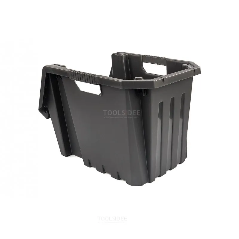 TACTIX Bac de rangement professionnel, bac empilable 45,5 x 58 x 40 cm