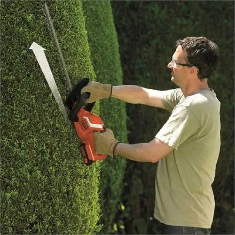 Taille haie sans fil 18V Batterie Lithum 2,0 Ah Black + Decker GTC 1845 L20 Lame 45cm technologie E-Drive