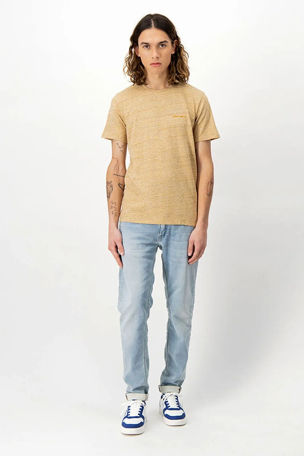 Tee-shirt TEDDY SMITH NARK Gold Sand Chine