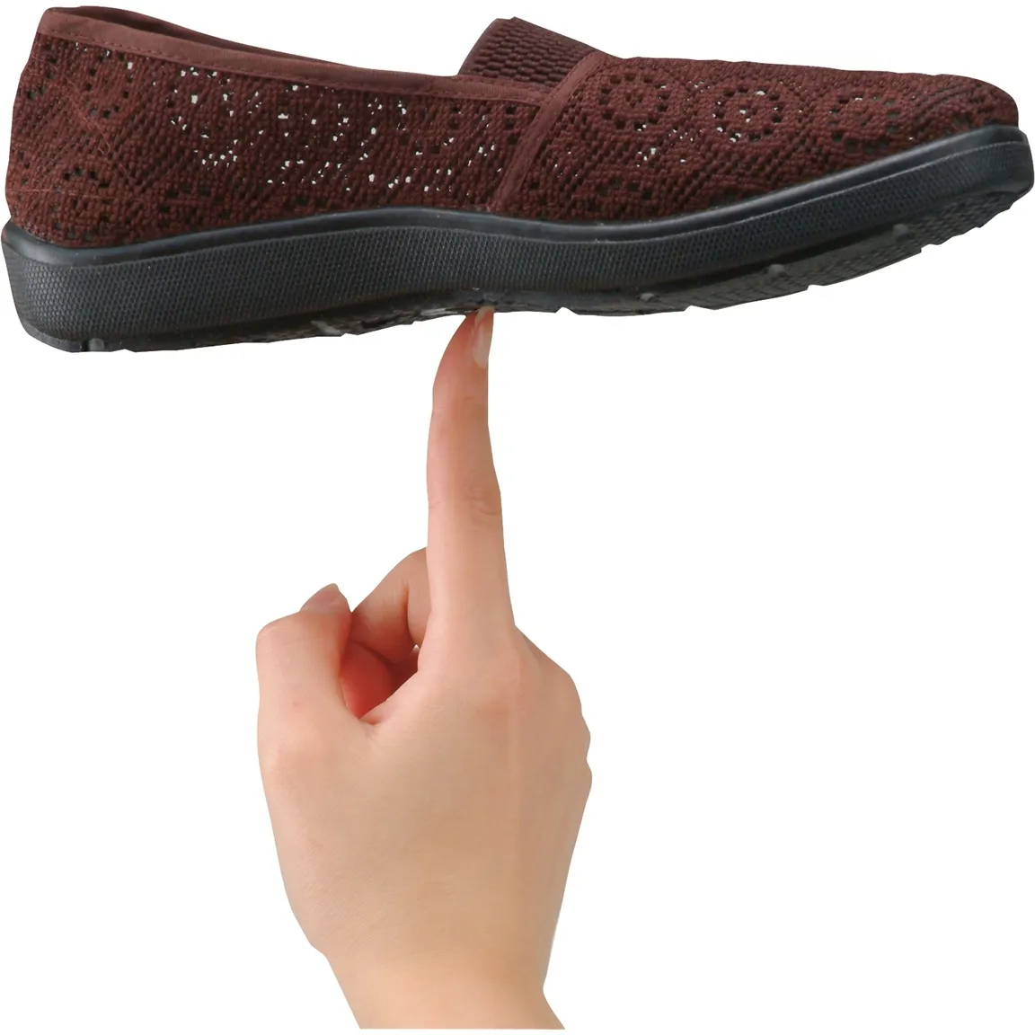 Trotteurs ajourés, beige ou marron